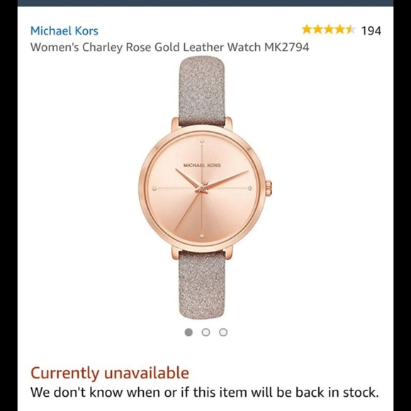 michael kors glitter watch
